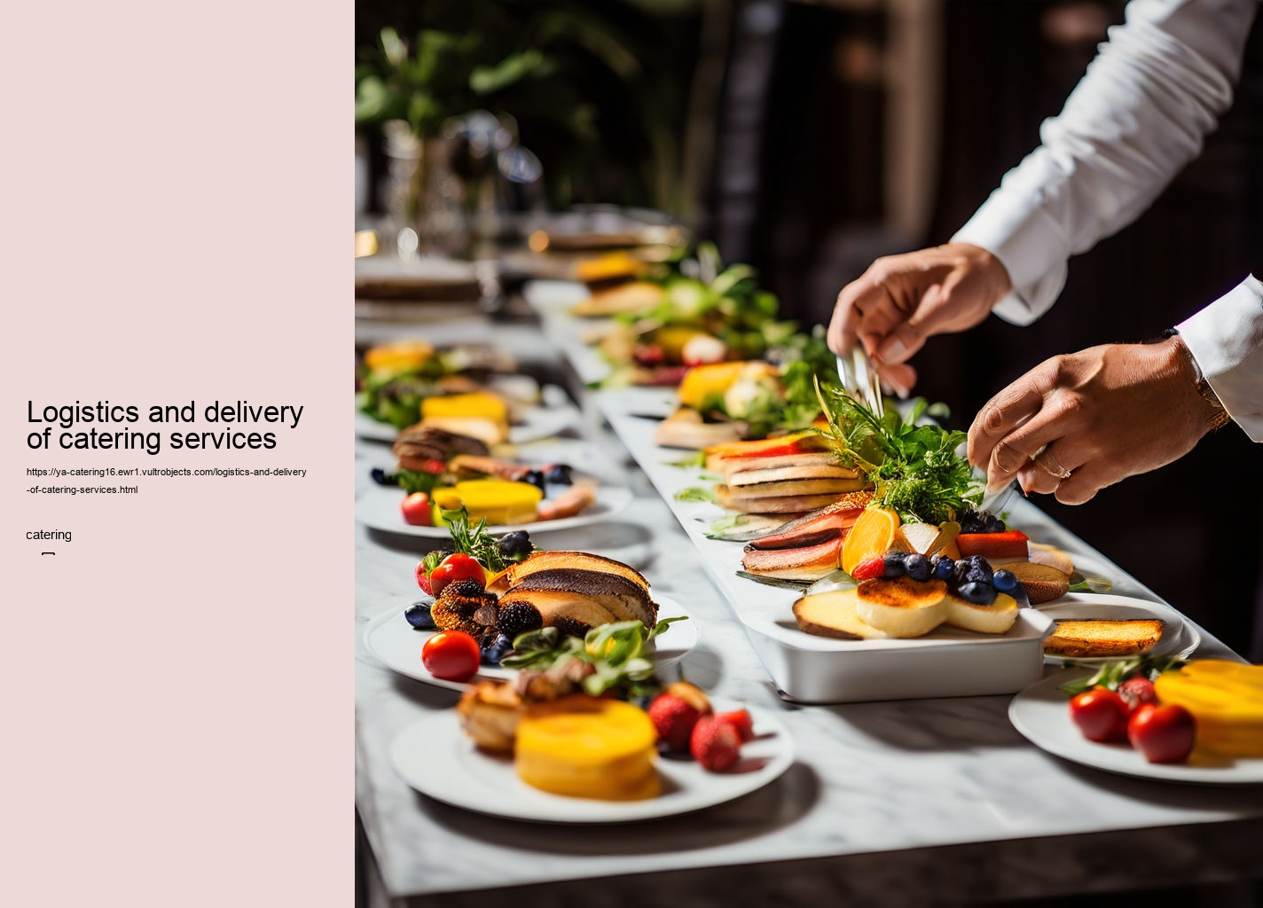 Logistics and delivery of catering services