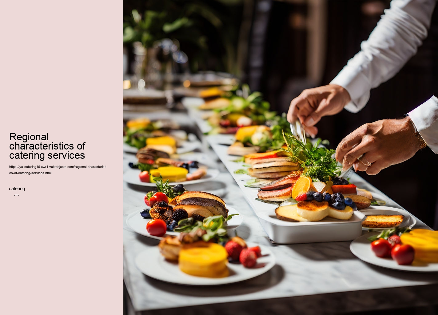 Regional characteristics of catering services